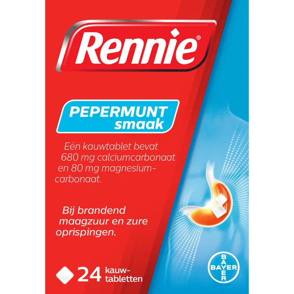 Rennie Pepermunt (24 kauwtabletten)