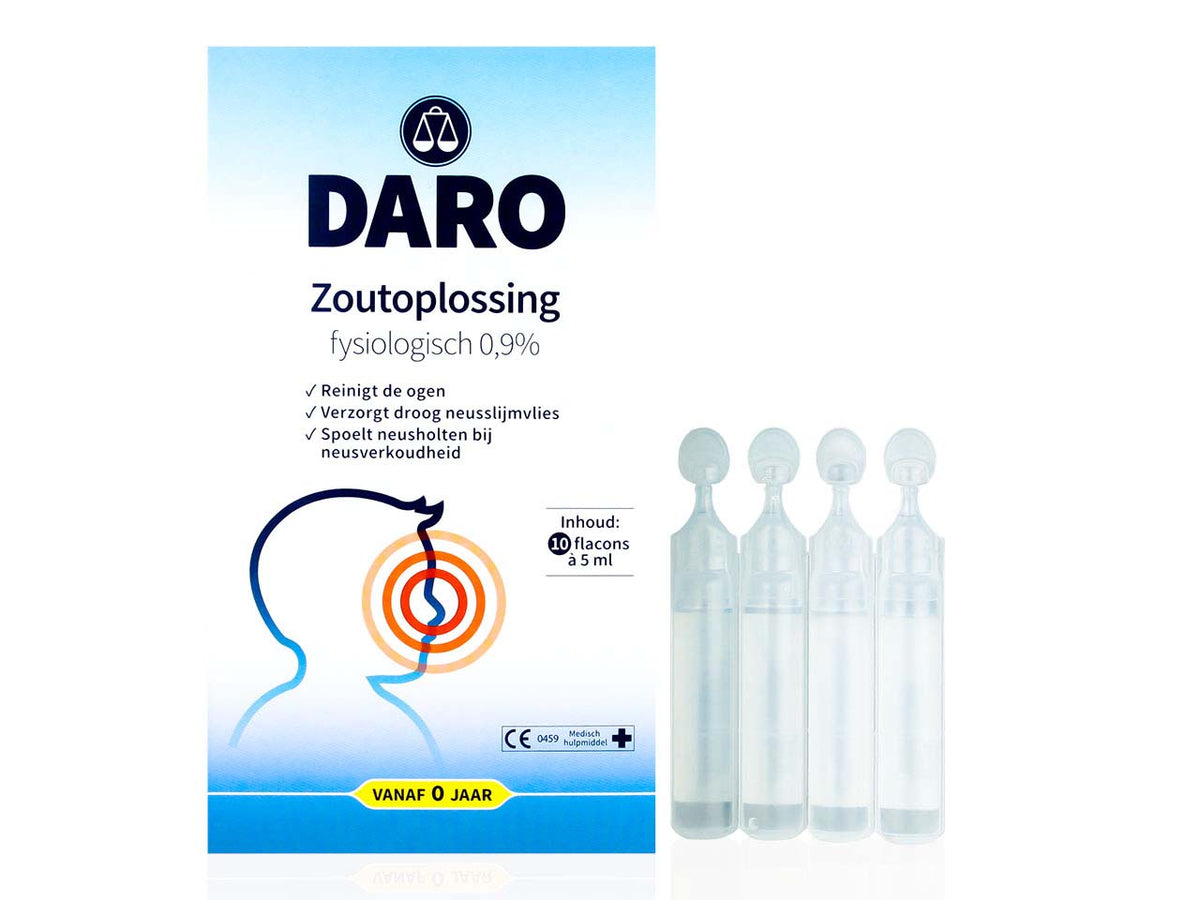 Daro Zoutoplossing Fysiologisch 0,9% Flacon 10 x 5ml
