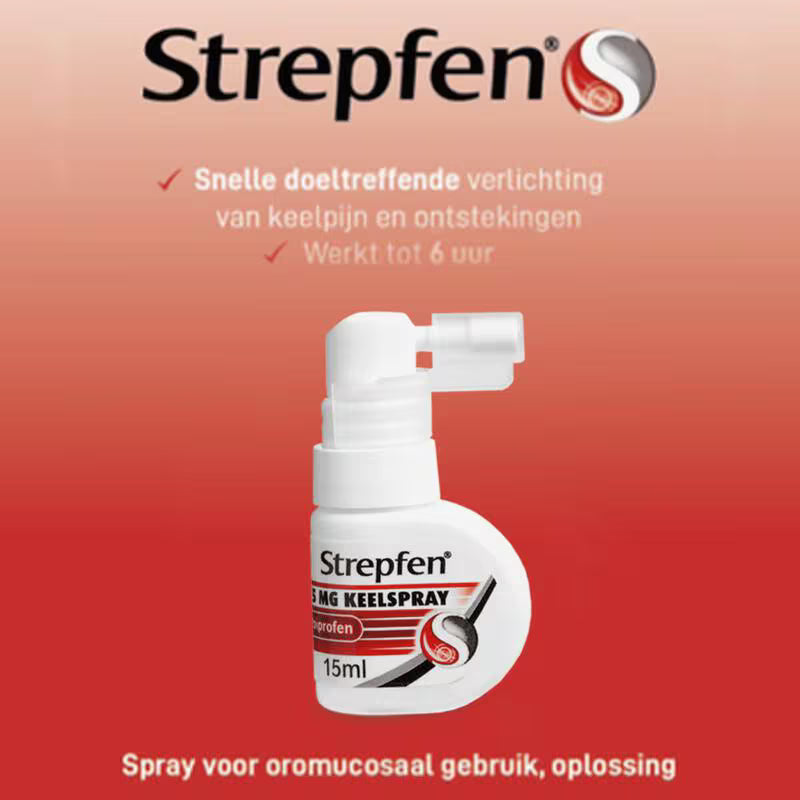 Strepfen Munt & Kers suikervrij 8,75 mg keelspray