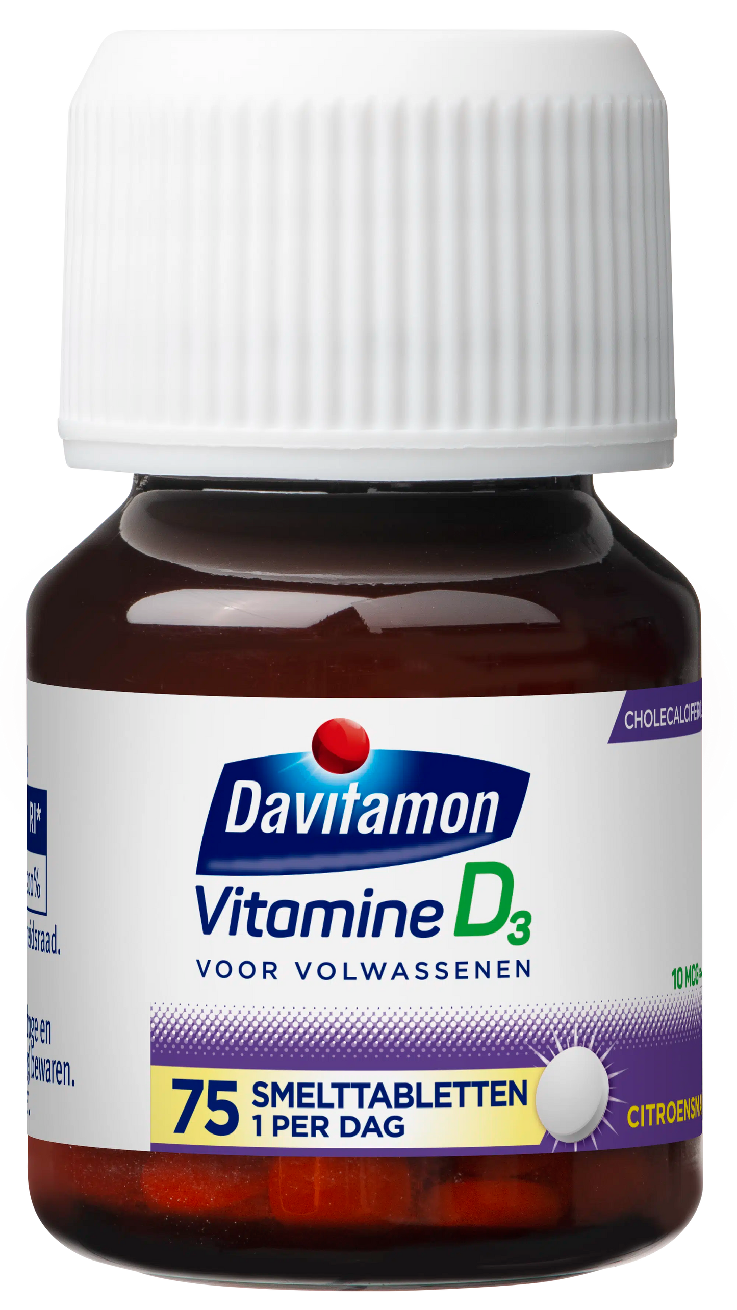 Davitamon Vitamine D3 volwassenen 10mcg (75 smelttabletten)