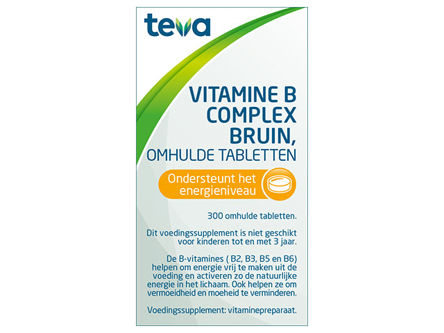 Vitamine B Complex Tablet Bruin Teva (300st)