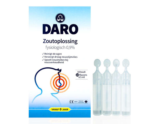Daro Zoutoplossing Fysiologisch 0,9% Flacon 10 x 5ml
