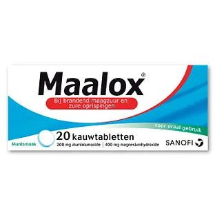 Maalox kauwtabletten mintsmaak (20 tabletten)