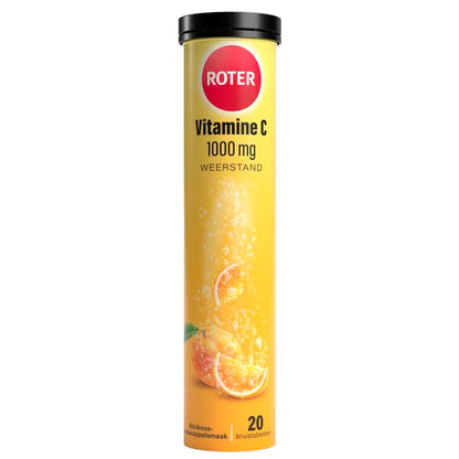 Roter Vitamine C 1000mg Bruistabletten Abrikoos-Sinaasappelsmaak (20 tabletten)