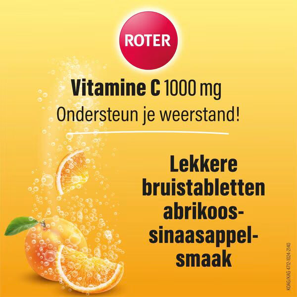 Roter Vitamine C 1000mg Bruistabletten Abrikoos-Sinaasappelsmaak (20 tabletten)