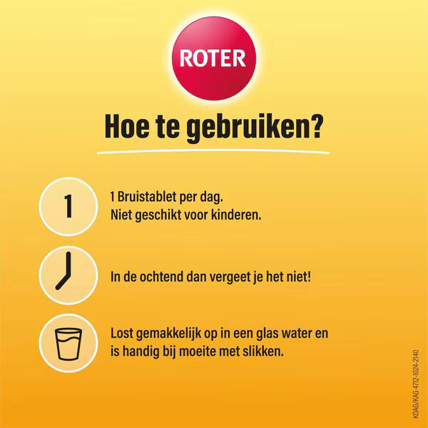 Roter Vitamine C 1000mg Bruistabletten Abrikoos-Sinaasappelsmaak (20 tabletten)