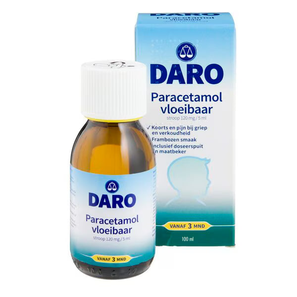 Daro Kind Vloeibaar Paracetamol 120mg/5ml
