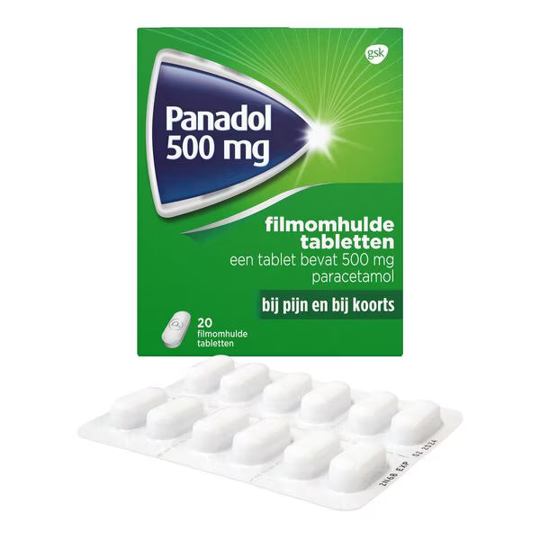 Panadol 500 mg Paracetamol Filmomhulde tabletten (20 tabletten)