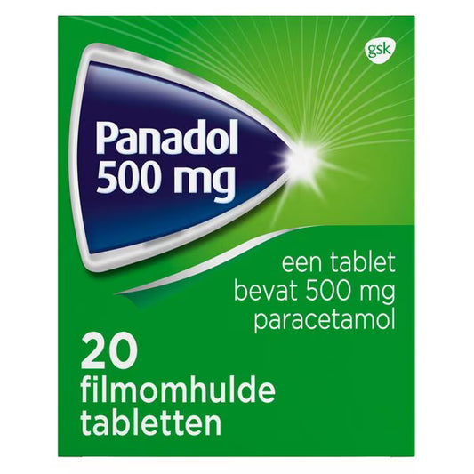 Panadol 500 mg Paracetamol Filmomhulde tabletten (20 tabletten)