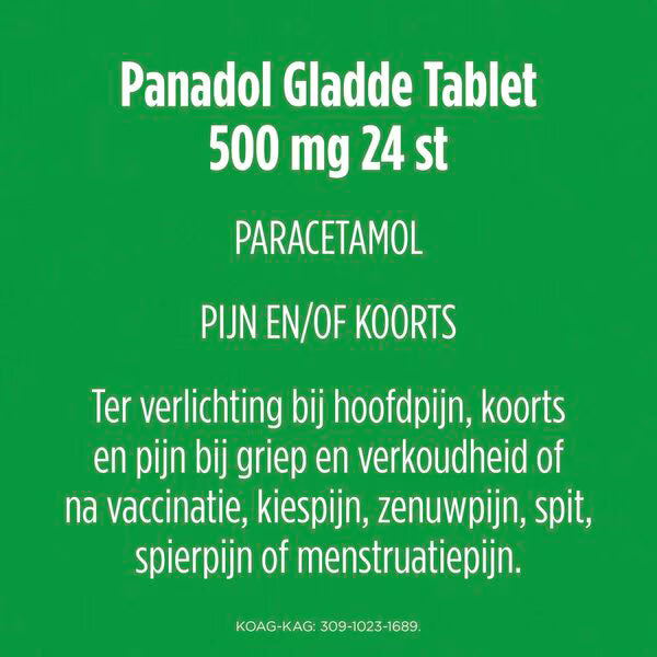 Panadol 500 mg Paracetamol Filmomhulde tabletten (20 tabletten)