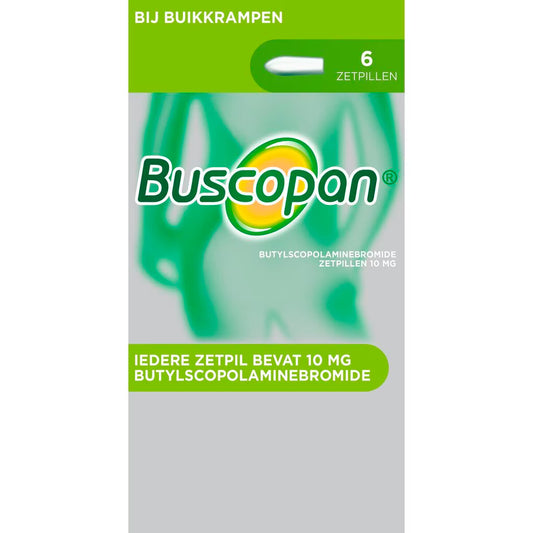 Buscopan zetpil 10mg voor volwassenen (6st)