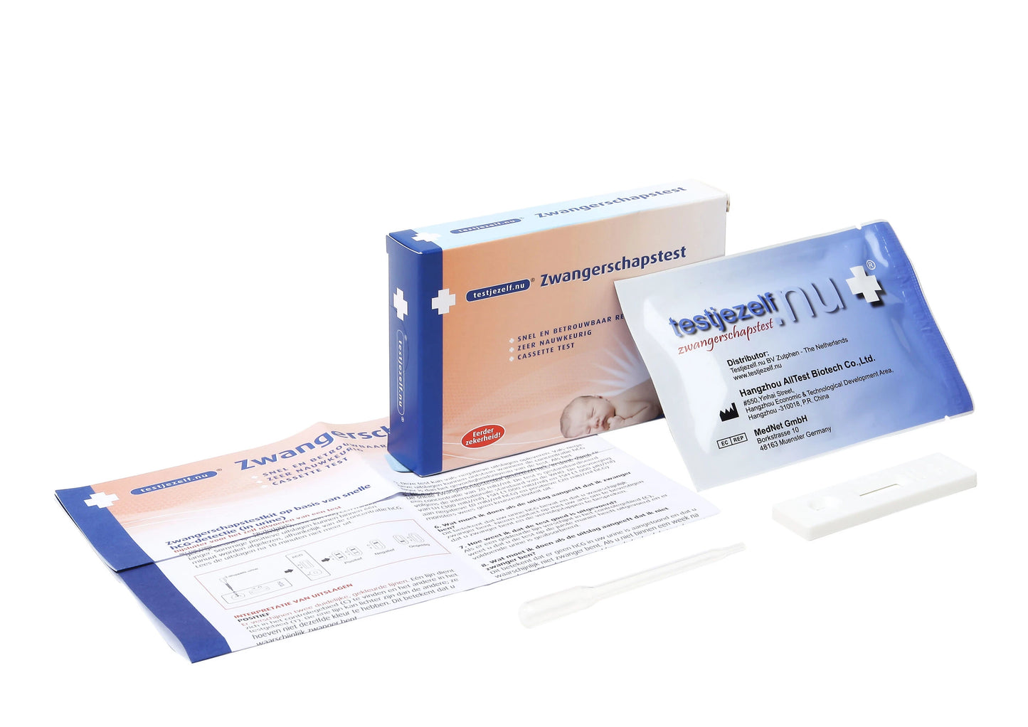 Testjezelf.nu Zwangerschapstest cassette (3st)